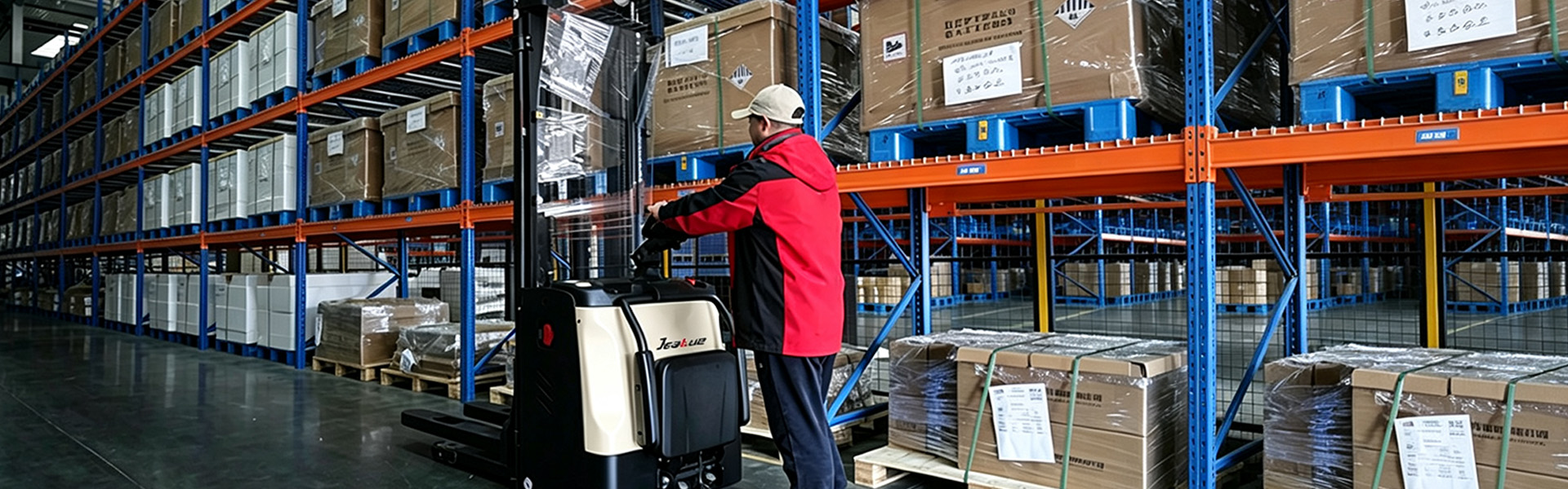 Warehouse Double Scissor Reach Forklift