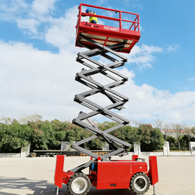 0.35-0.56Ton 10-14M Self-Propelled Rough Terrain Scissor Lift-XD100RT/120RT/140RT - Image 3