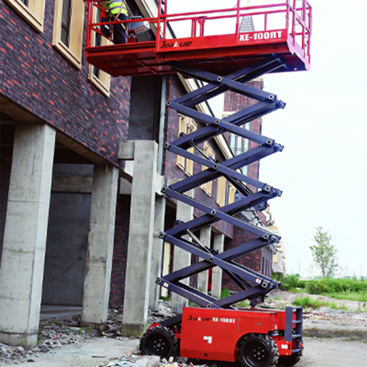 0.35-0.55 Ton 10-14M Self-Propelled Rough Terrain Scissor Lift-XE100RT/120RT/140RT - Image 4