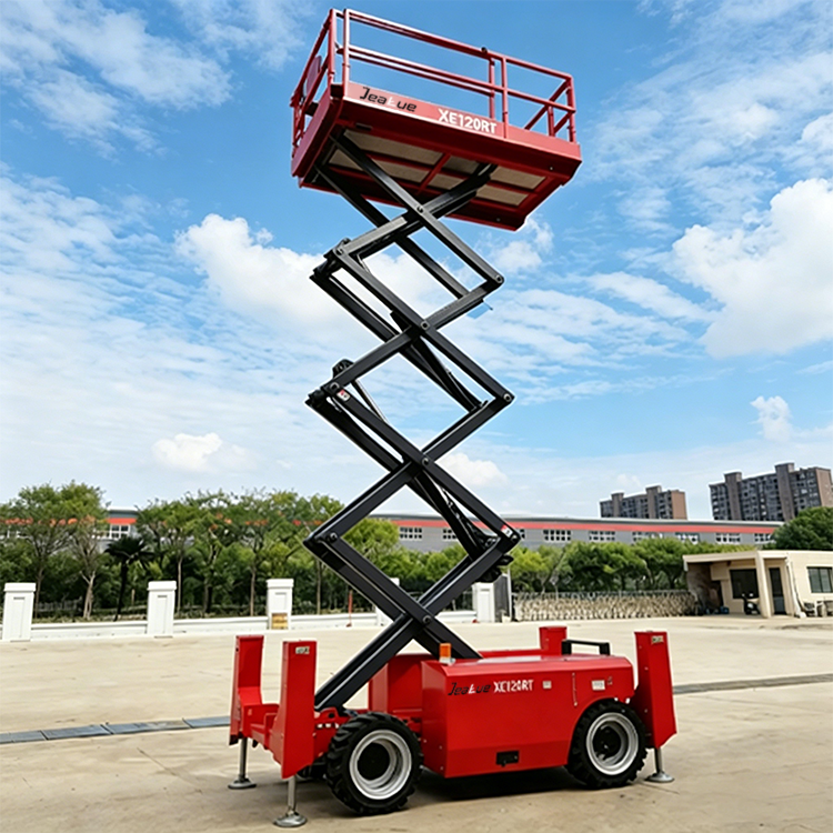 0.35-0.55 Ton 10-14M Self-Propelled Rough Terrain Scissor Lift-XE100RT/120RT/140RT - Image 3