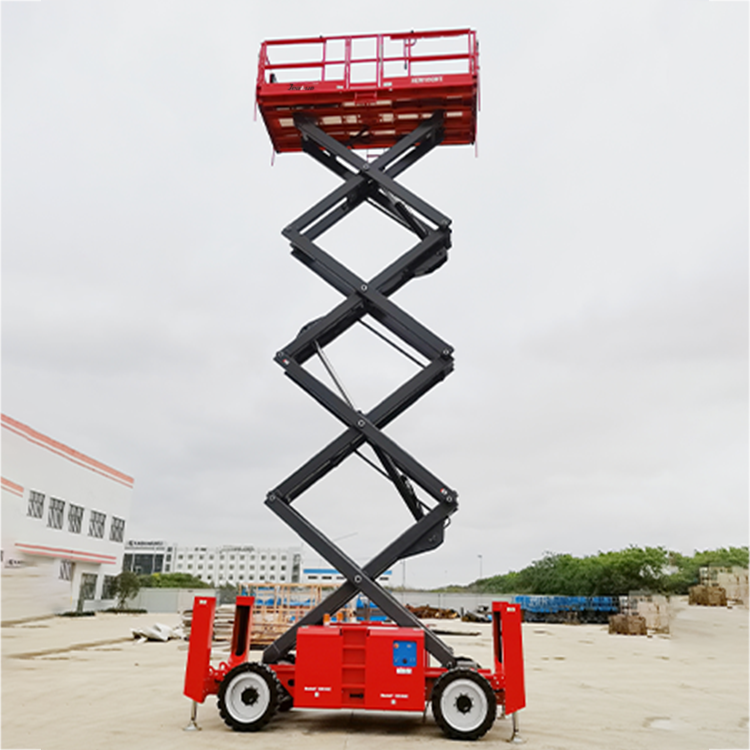 0.7 Ton 13-16M Self-Propelled Rough Terrain Scissor Lift-XEW150RT/180RT - Image 3